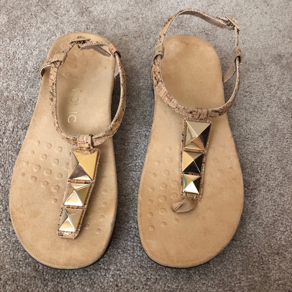 Gold vionic sandals